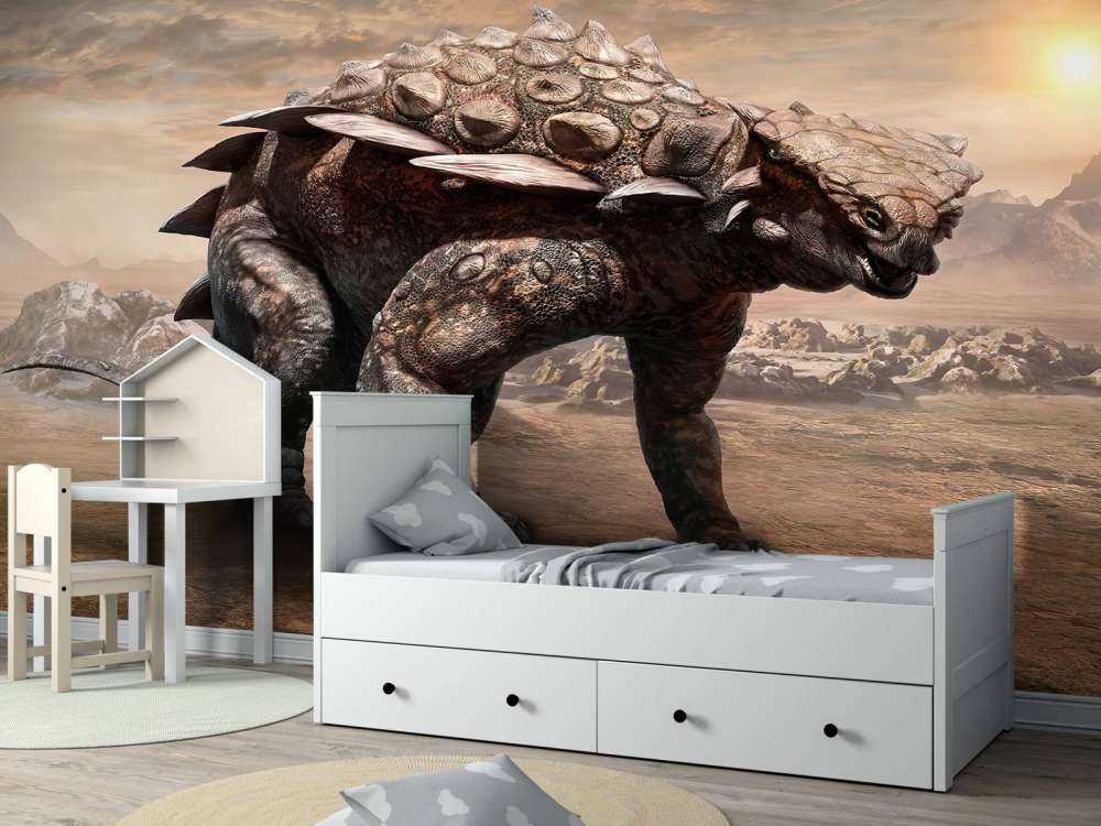 Dinosauro in una zona deserta