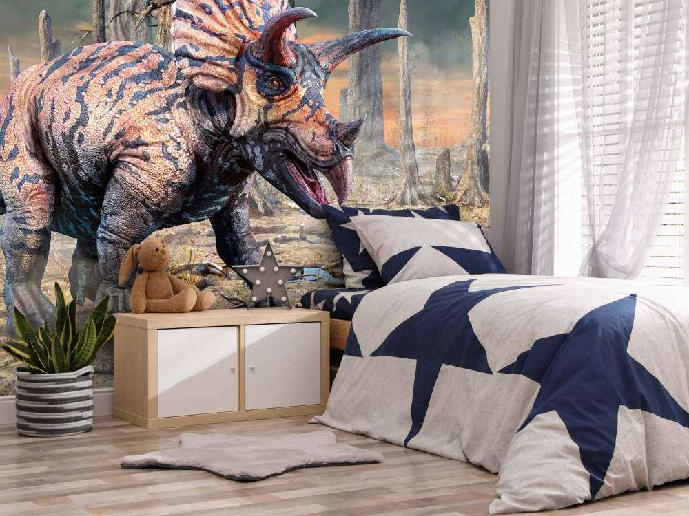 Torosaurus in una zona deserta