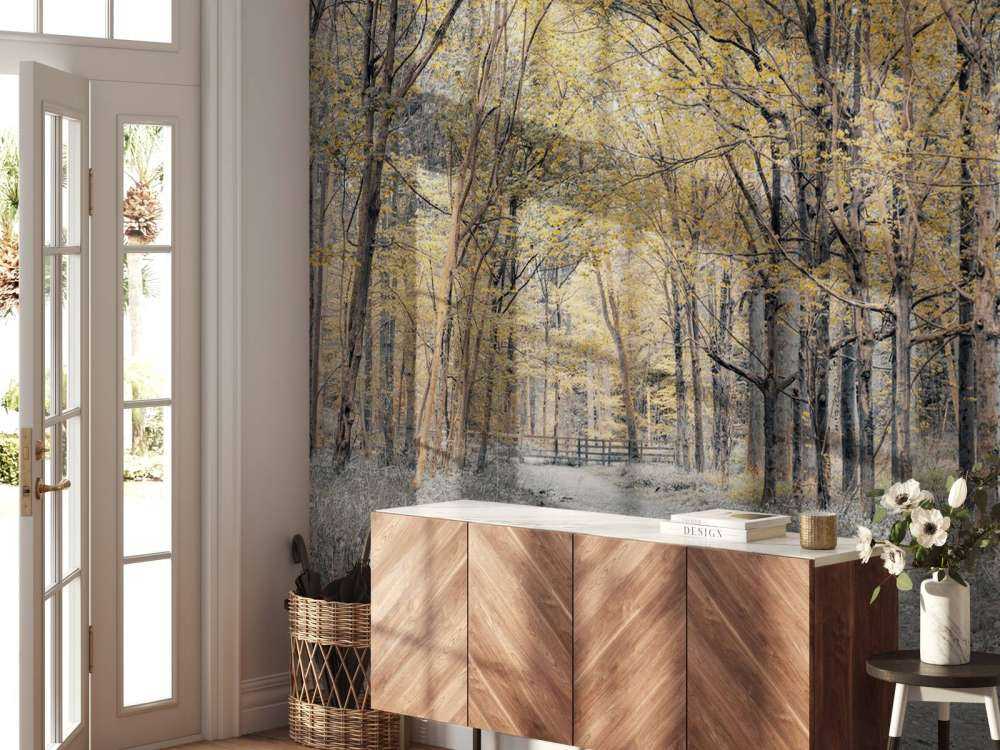 Strada forestale in autunno