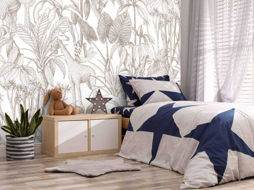 Animali tra le palme taupe