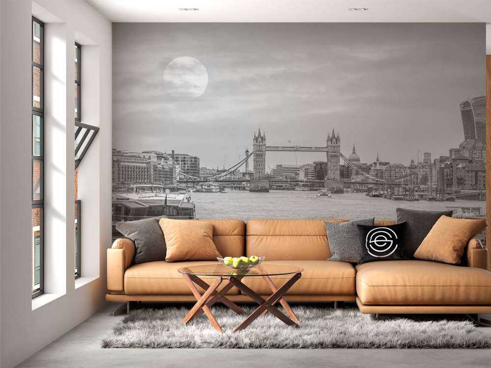 Paesaggio urbano di Londra in bianco e nero