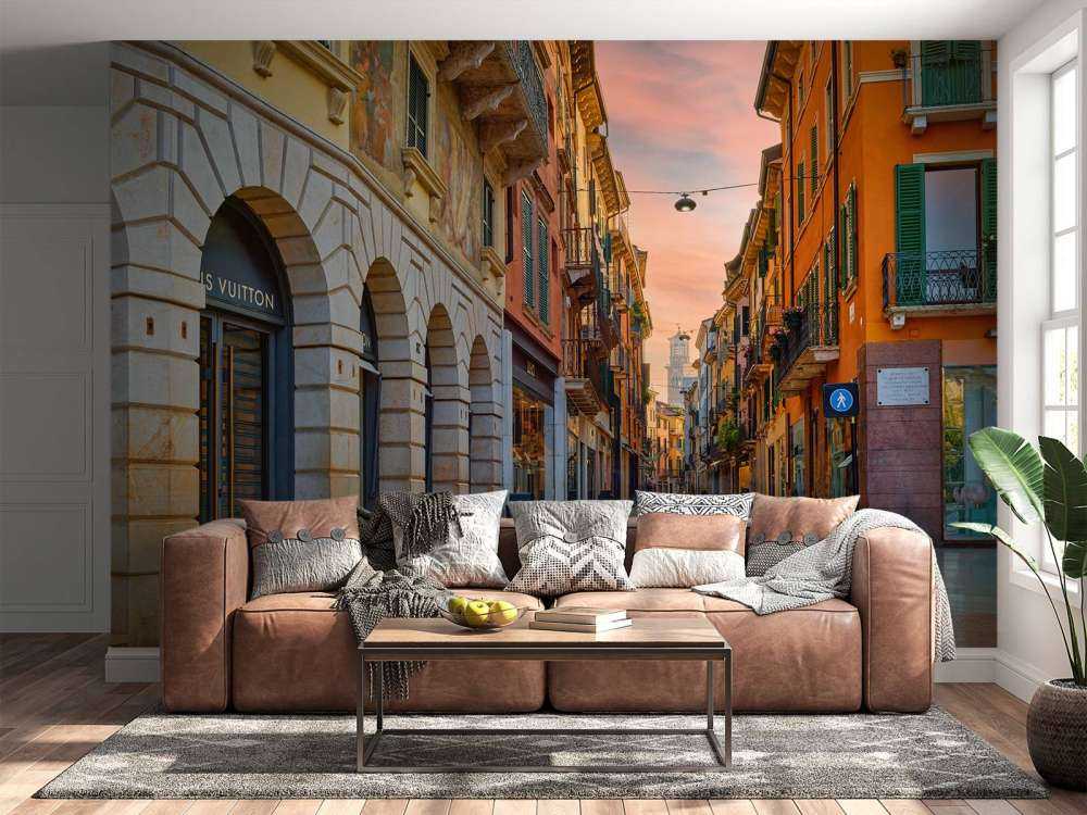 Via dello shopping all'alba