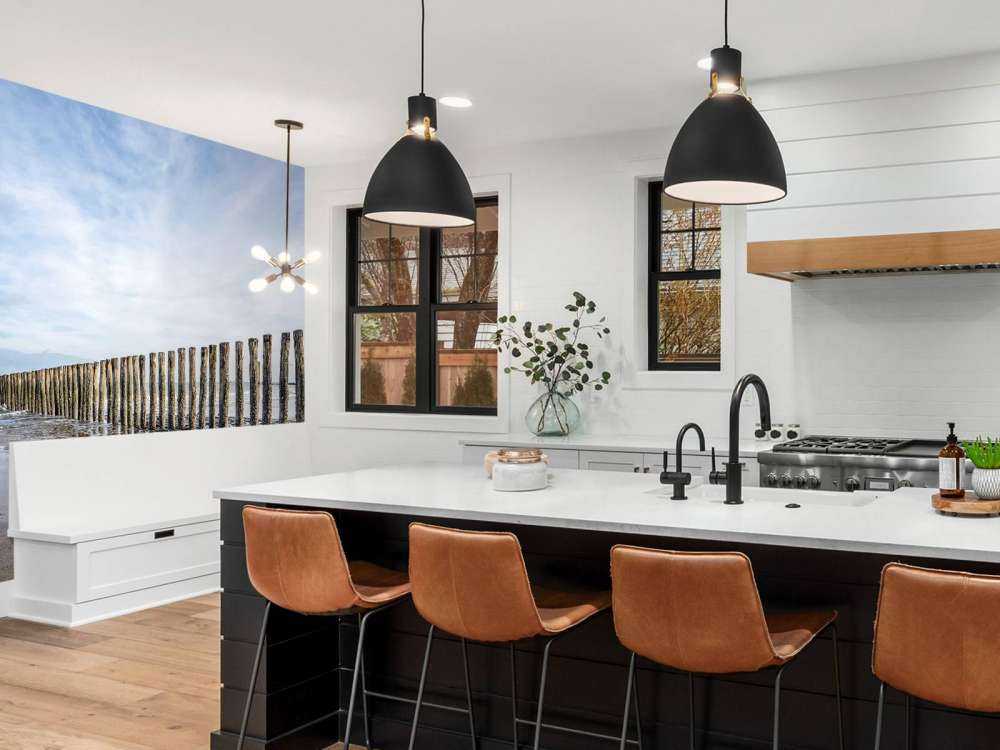 Diga foranea in legno sulla costa nei pressi di Cadzand-bad - NL