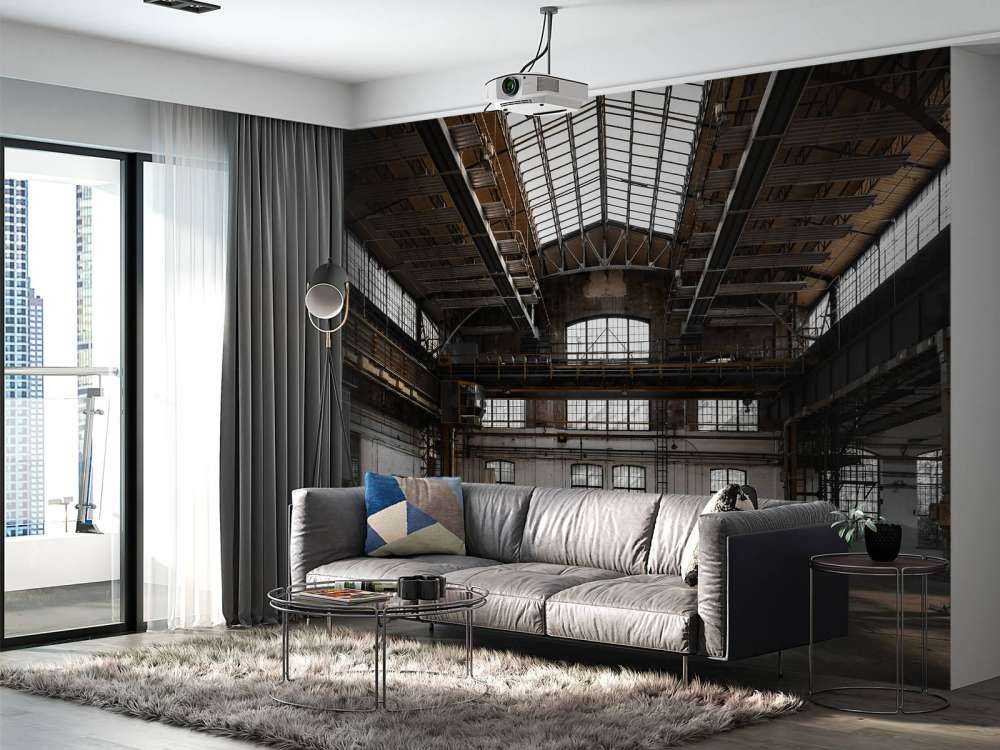 Verlaten industriële hal