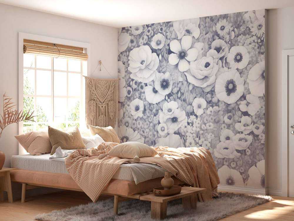 Racconto di Papavero Monocromo Blu