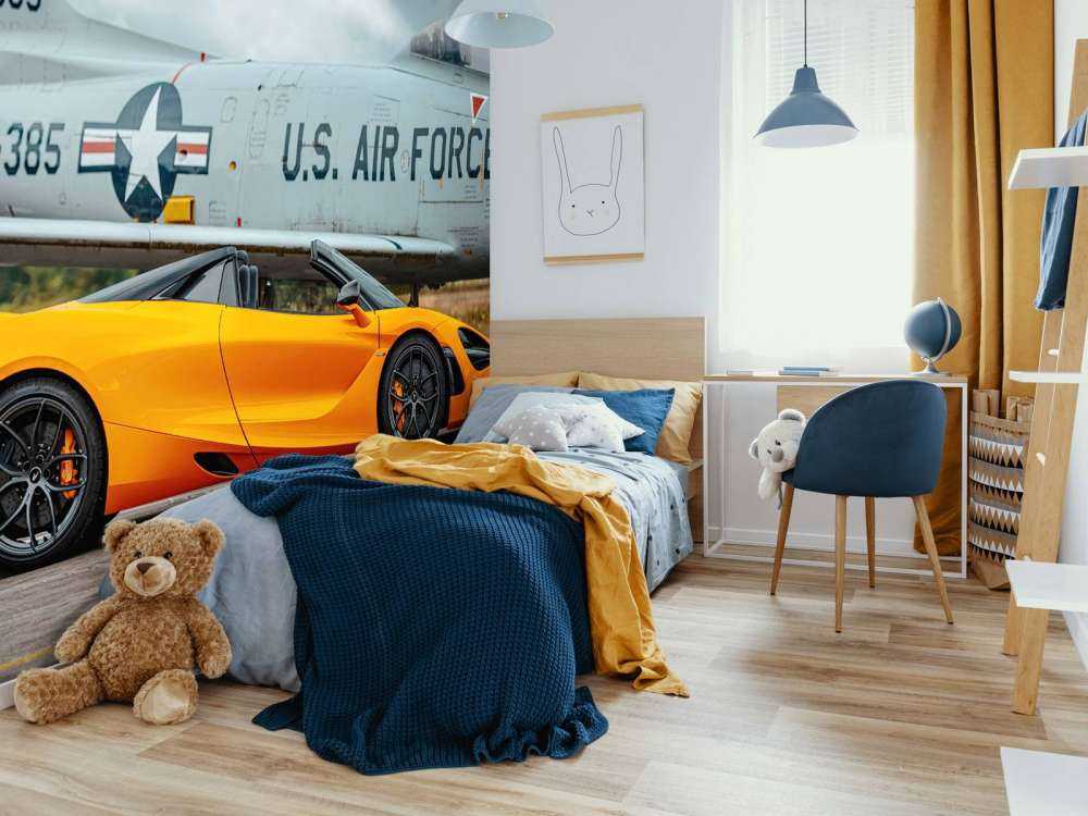 Supercar e aereo da combattimento