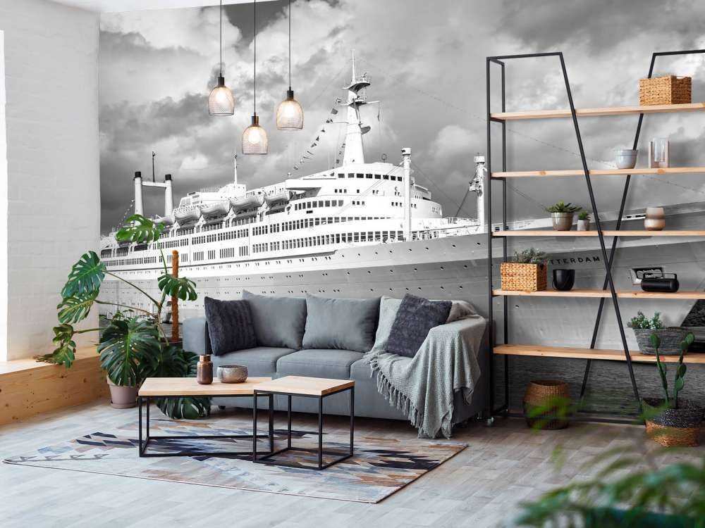 Classico oceano senza tempo in bianco e nero