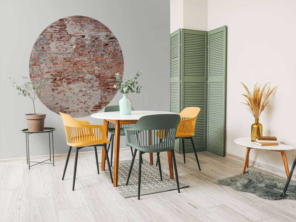 Muro di mattoni in rovina