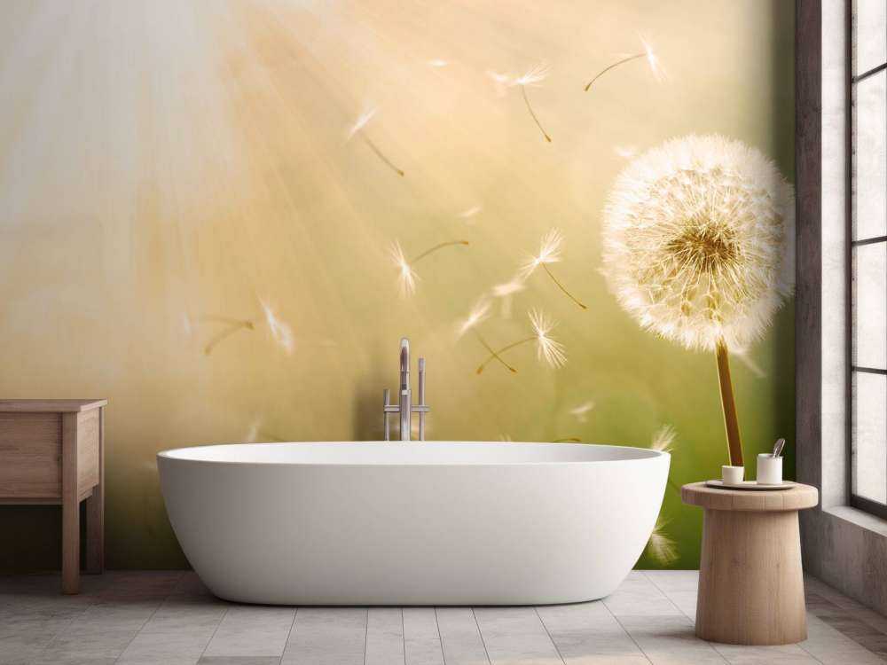 Dente di leone nel vento