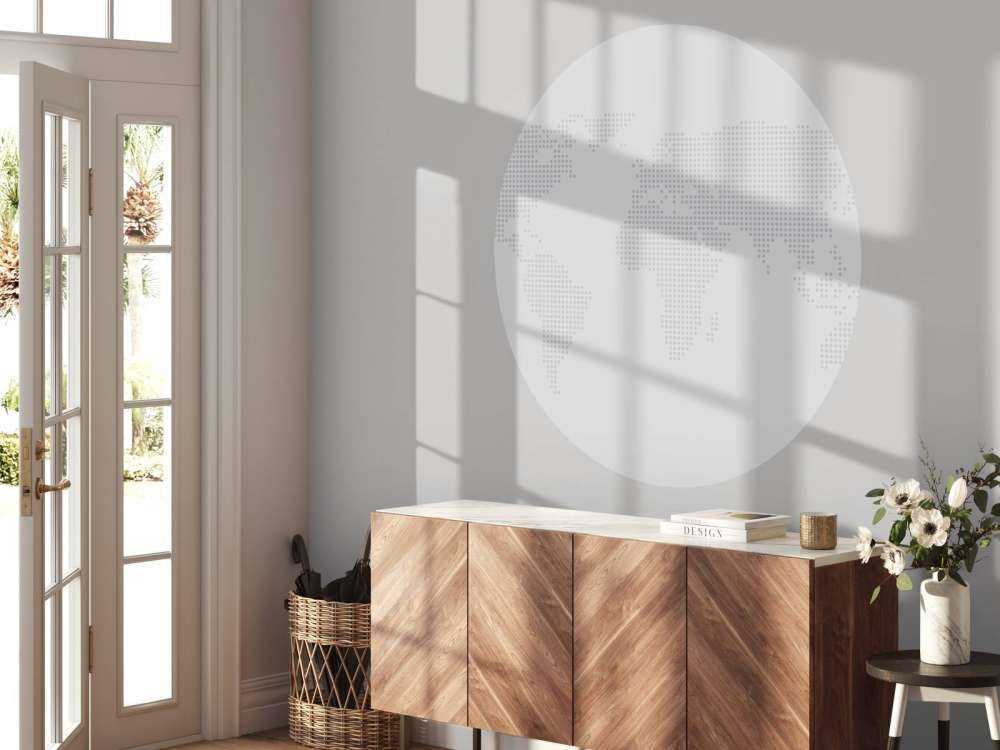 Mappa del mondo punteggiata