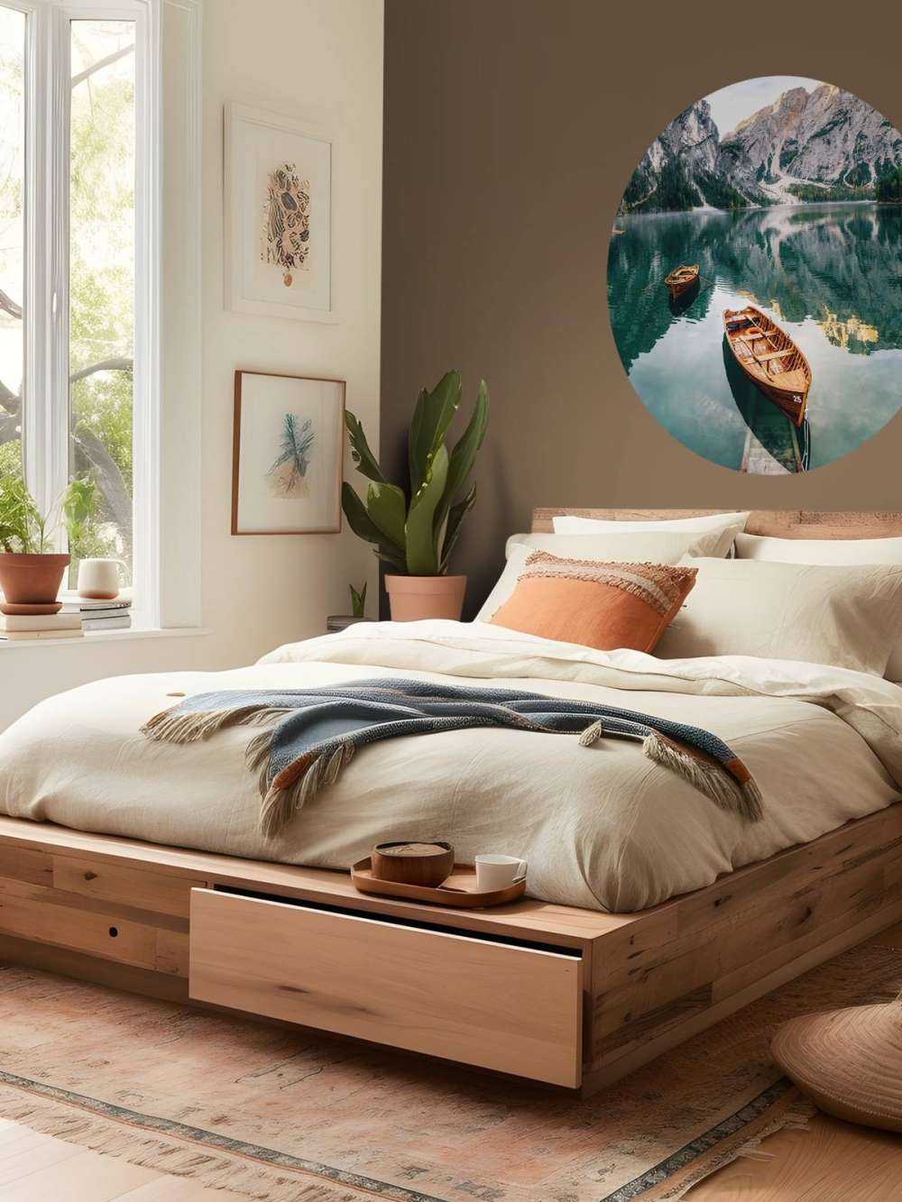 Barche nel lago italiano