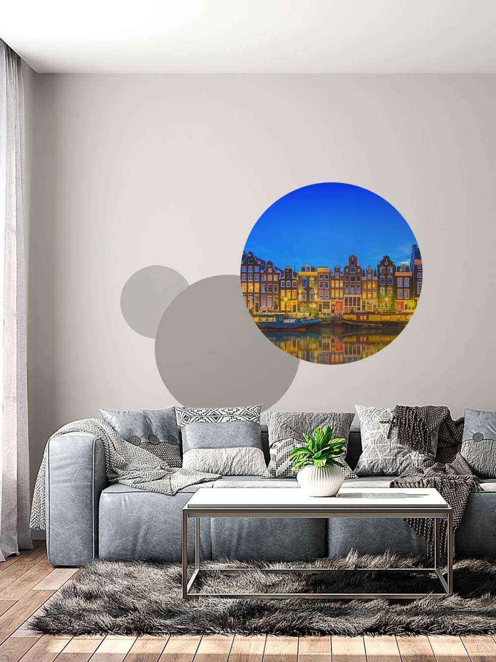 Canale di Amsterdam di notte