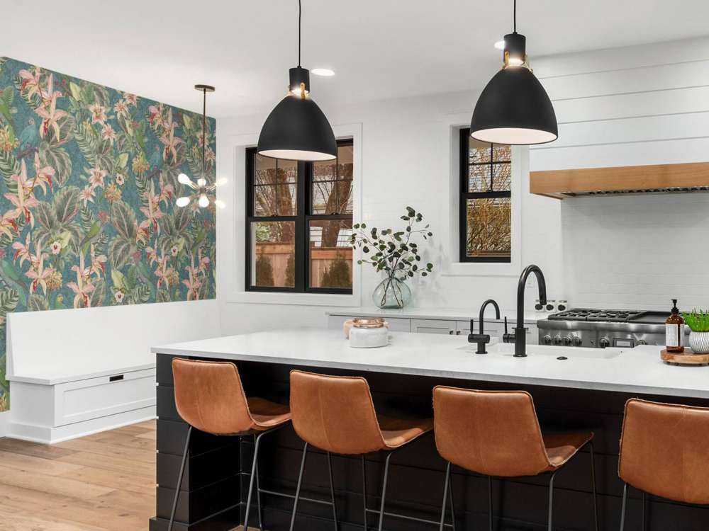 Uccelli e pappagalli della giungla tropicale - turchese