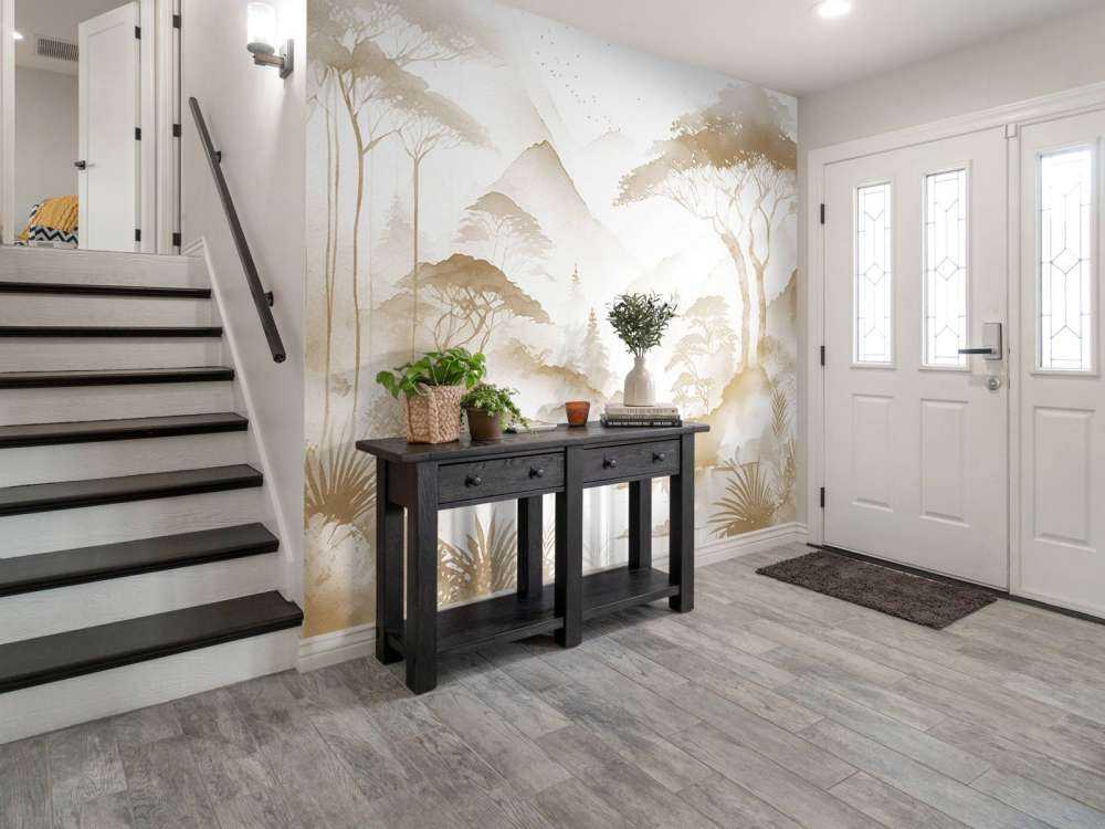 Lago di Montagna in Inchiostro Nebbioso, taupe