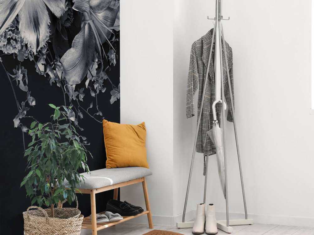 Fiori composti in bianco e nero