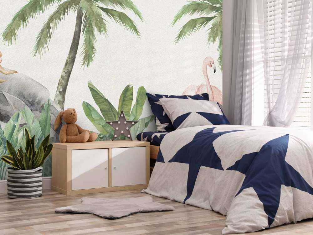 Fenicotteri e scimmie