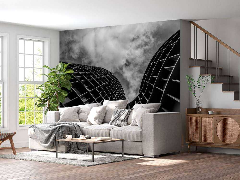 Black and white building