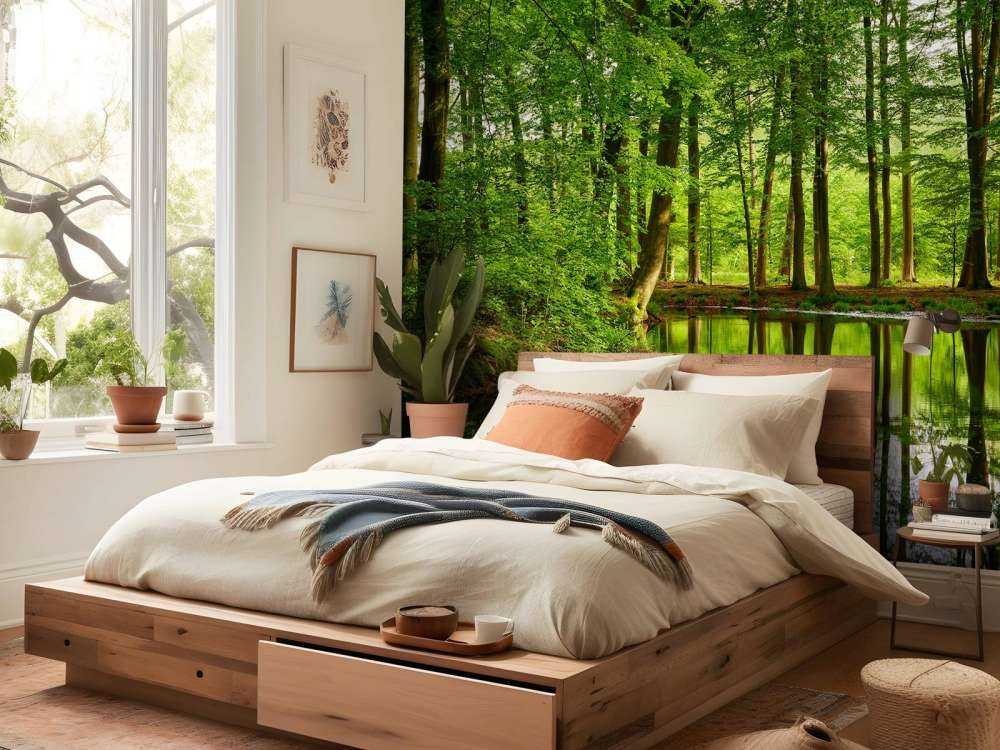 Riflessione di alberi in acqua