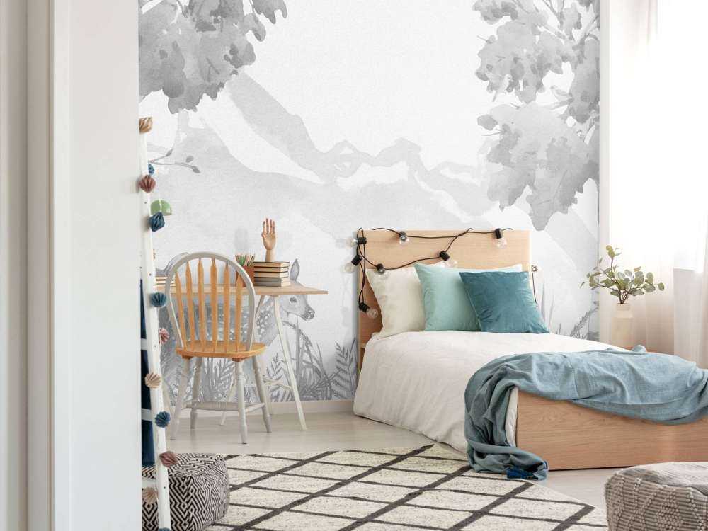 Cervi in tonalità di grigio