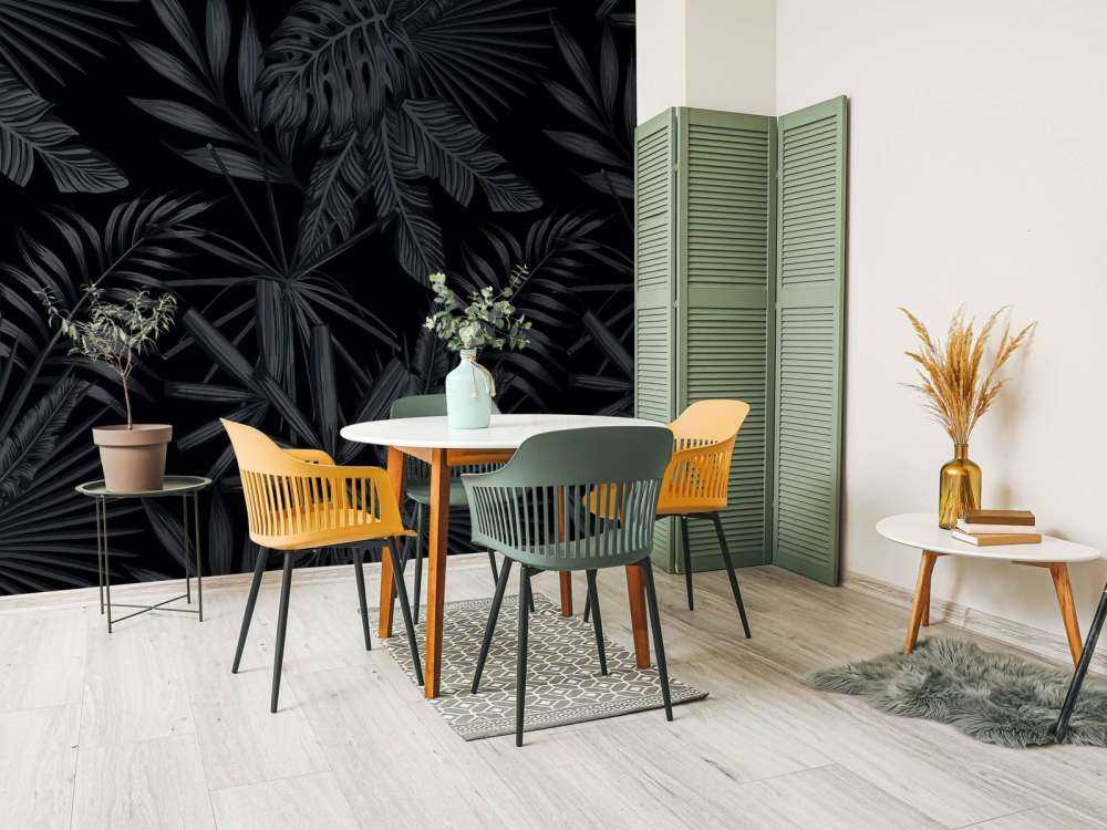 Foglie nere tropicali