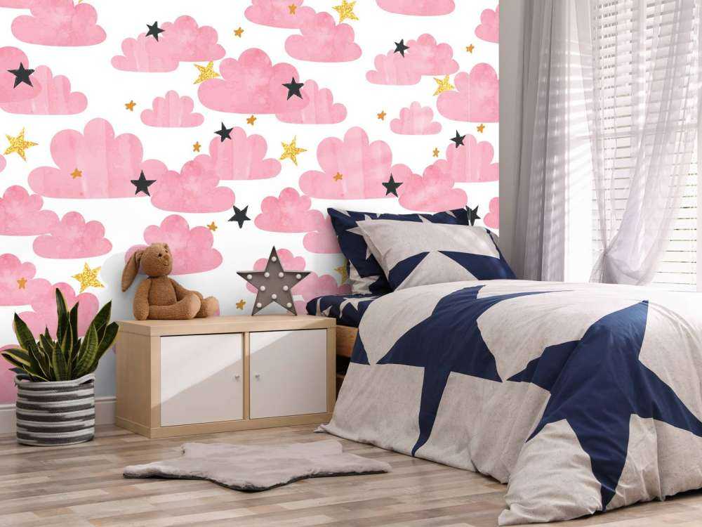 Nuvole acquerellate, rosa