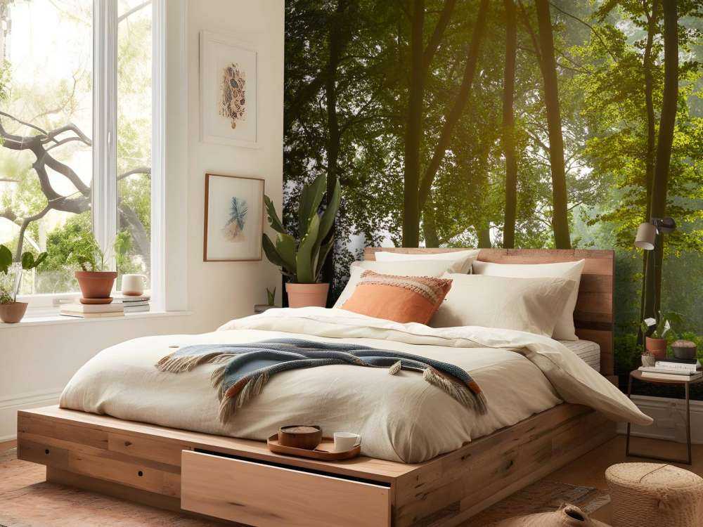 Foresta al sole del mattino