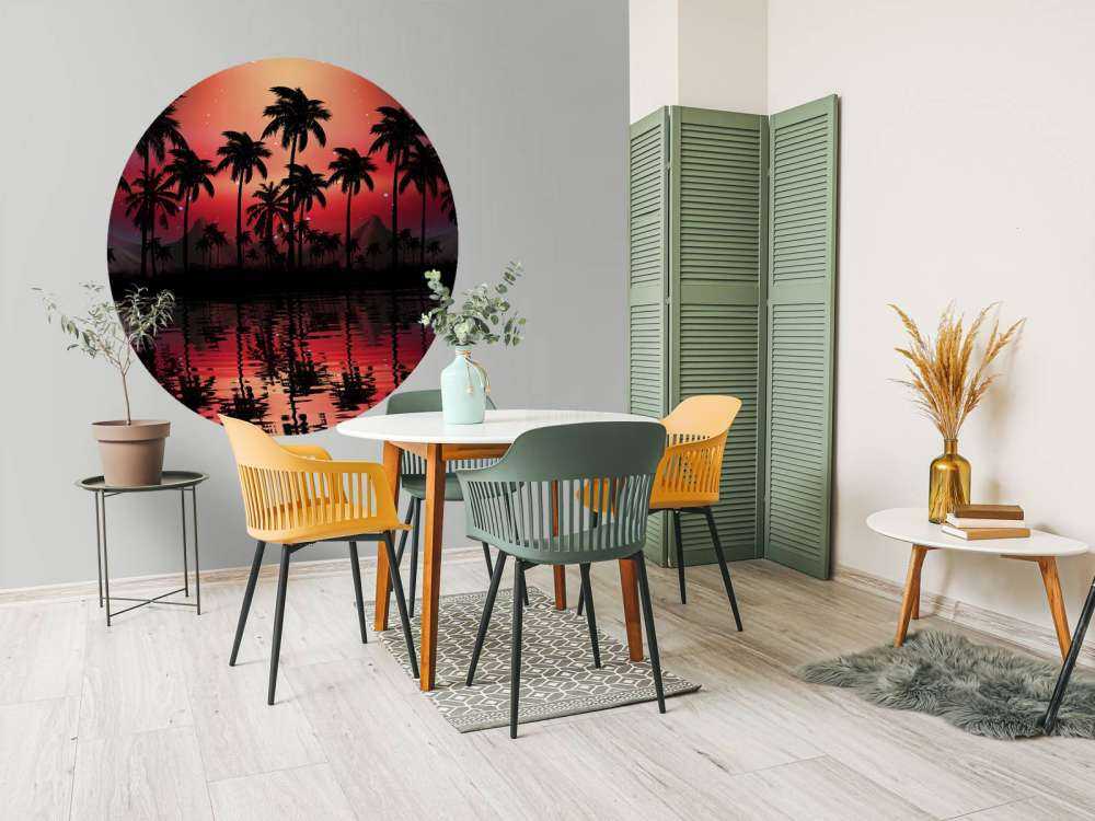 Palme nel cielo rosso