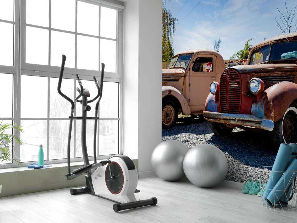 Vecchi camion arrugginiti