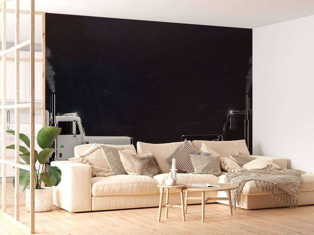 Camion bianco e nero