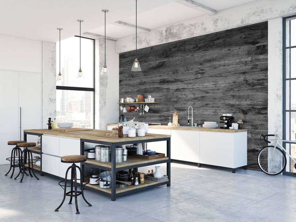 Tavole di legno grigio