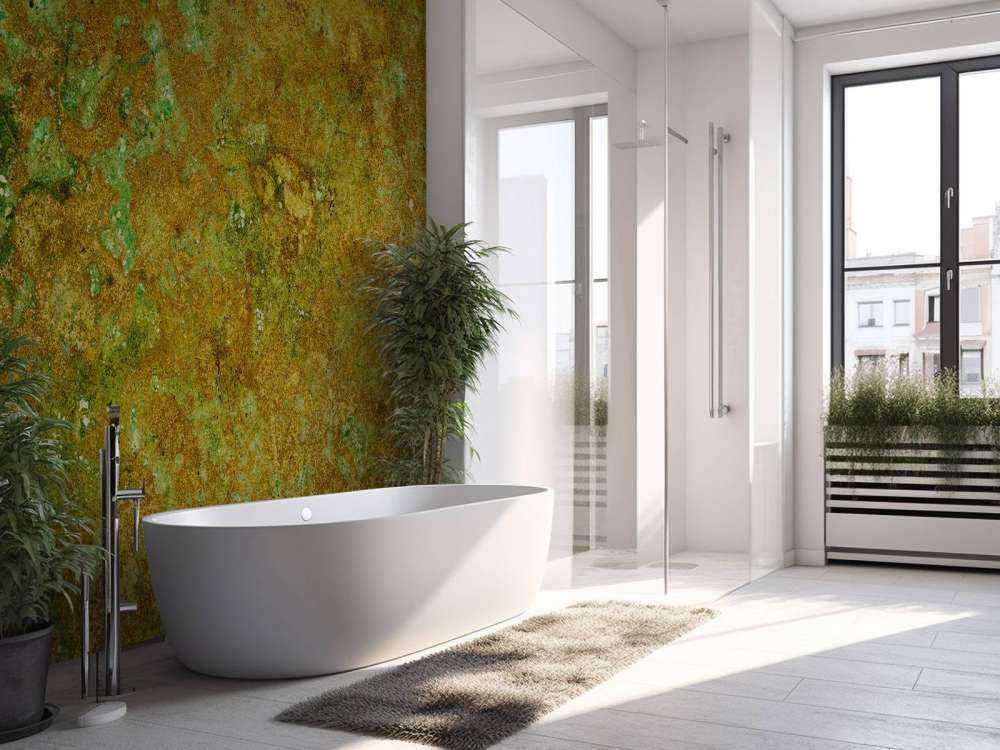 La estructura con un color dorado