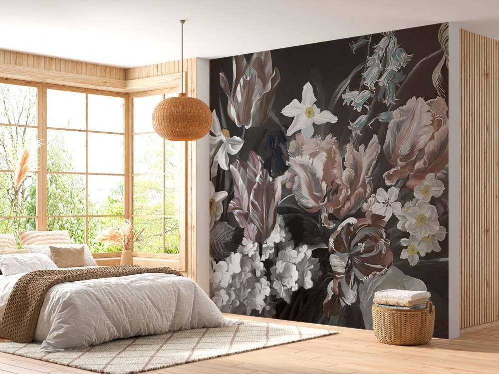 Bouquet con peonie arancioni