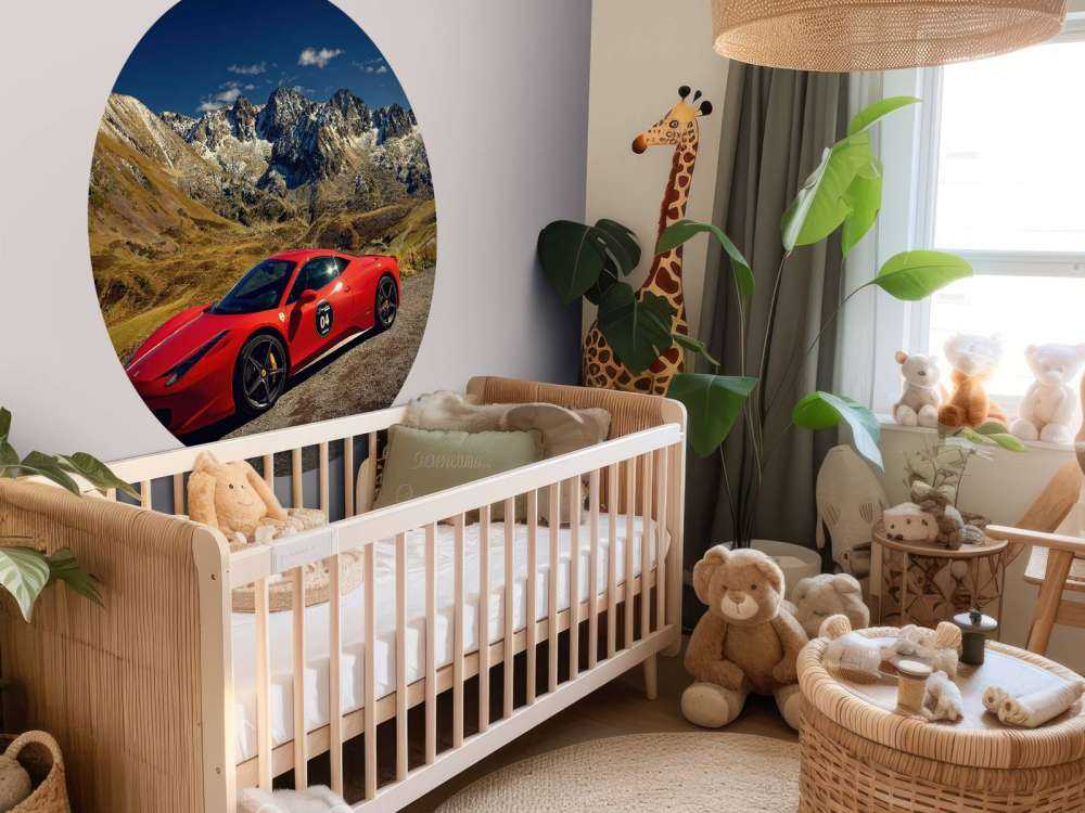 Ferrari 458 con le cime alpine