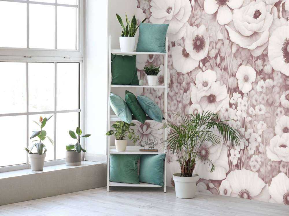 Racconto di Papavero Monocromo Bordeaux