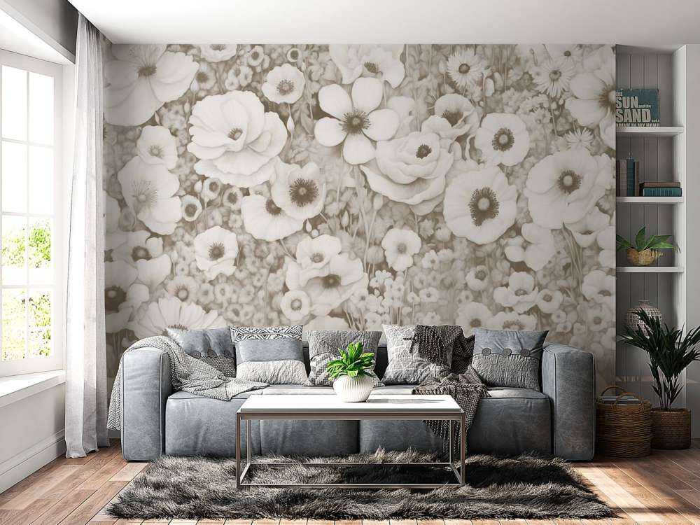 Racconto di Papavero Monocromo Giallo