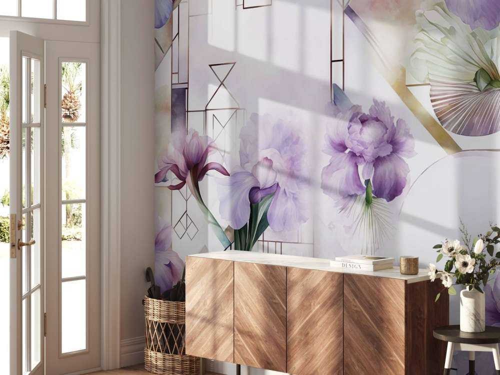 Acquerello Geometria Viola