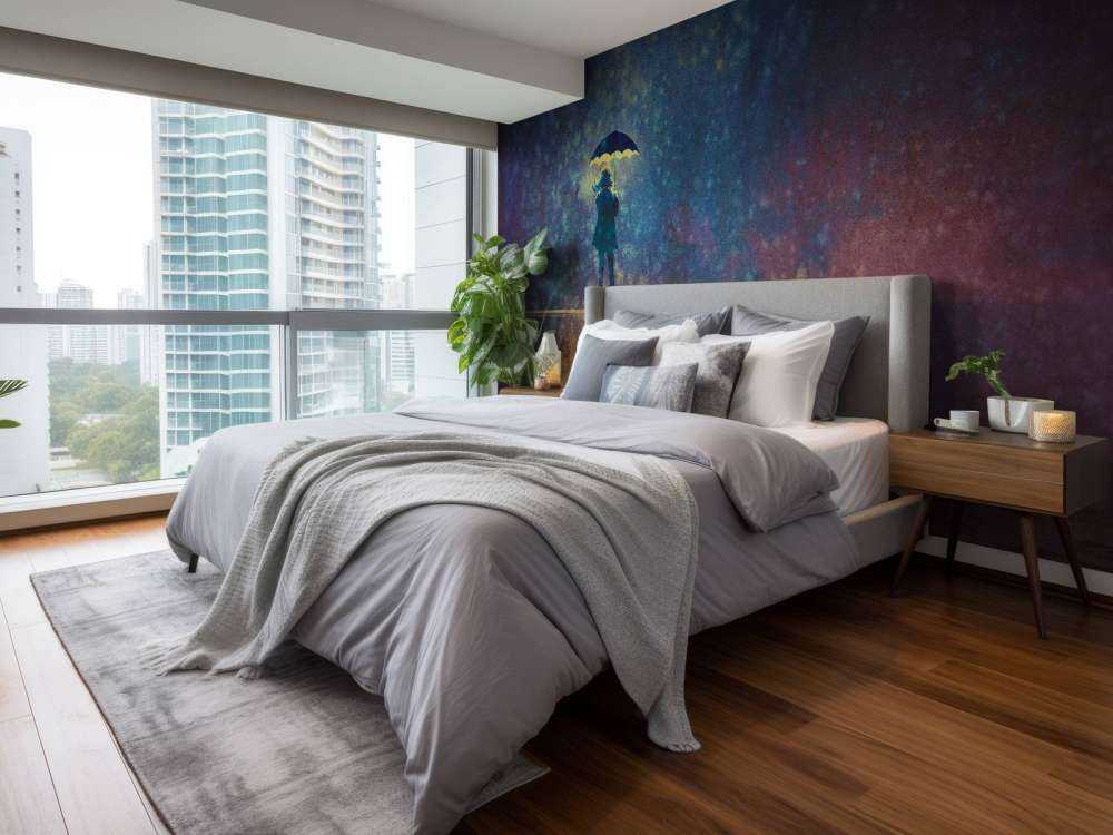 Ragazza sola sotto la pioggia