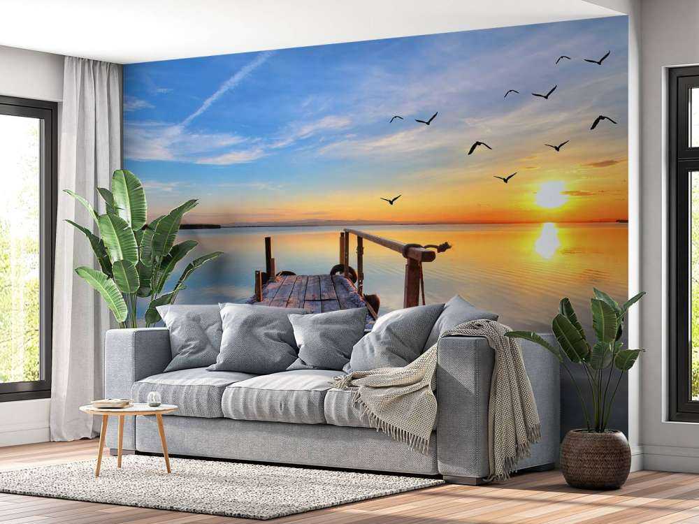 Uccelli sopra il mare