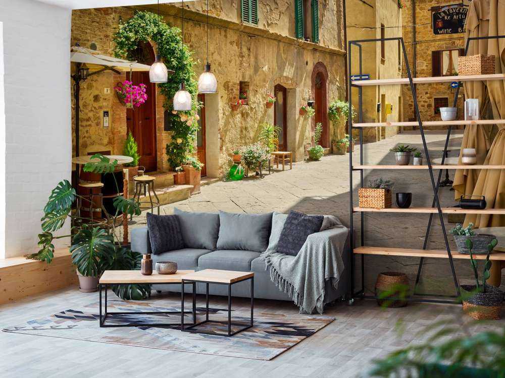 Terrazze nella vecchia strada