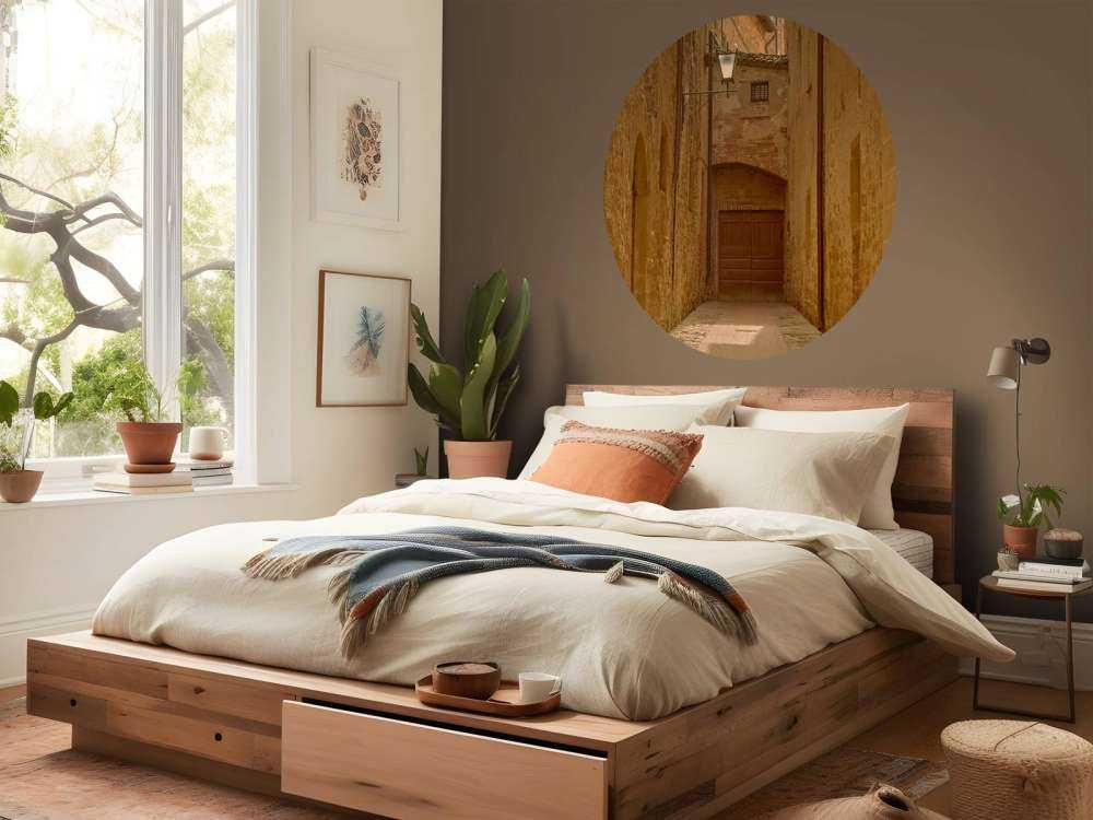 Strada italiana con lanterna