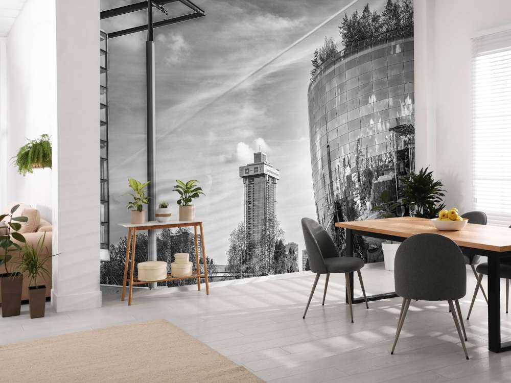 Il Deposito del Museo di Rotterdam in bianco e nero 