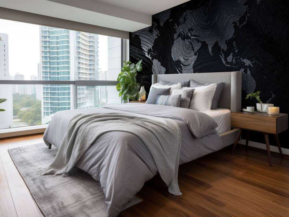 Mappa del mondo su una foglia di palma