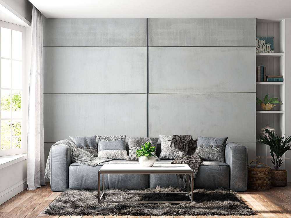 Parete di lastre di calcestruzzo 