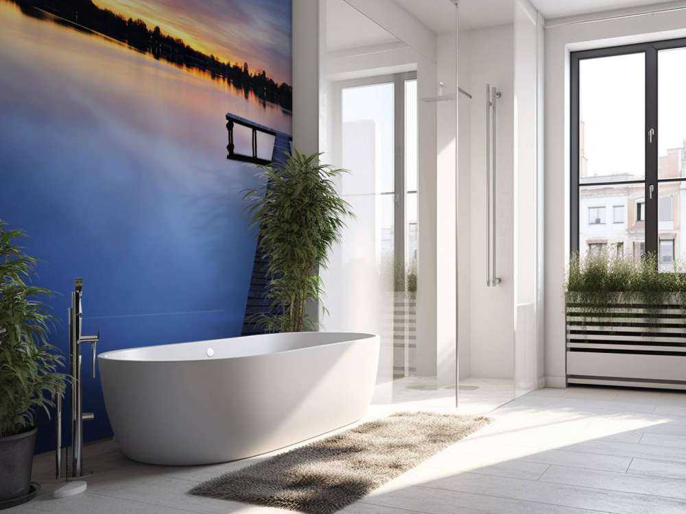 Ponteggi con cielo blu scuro