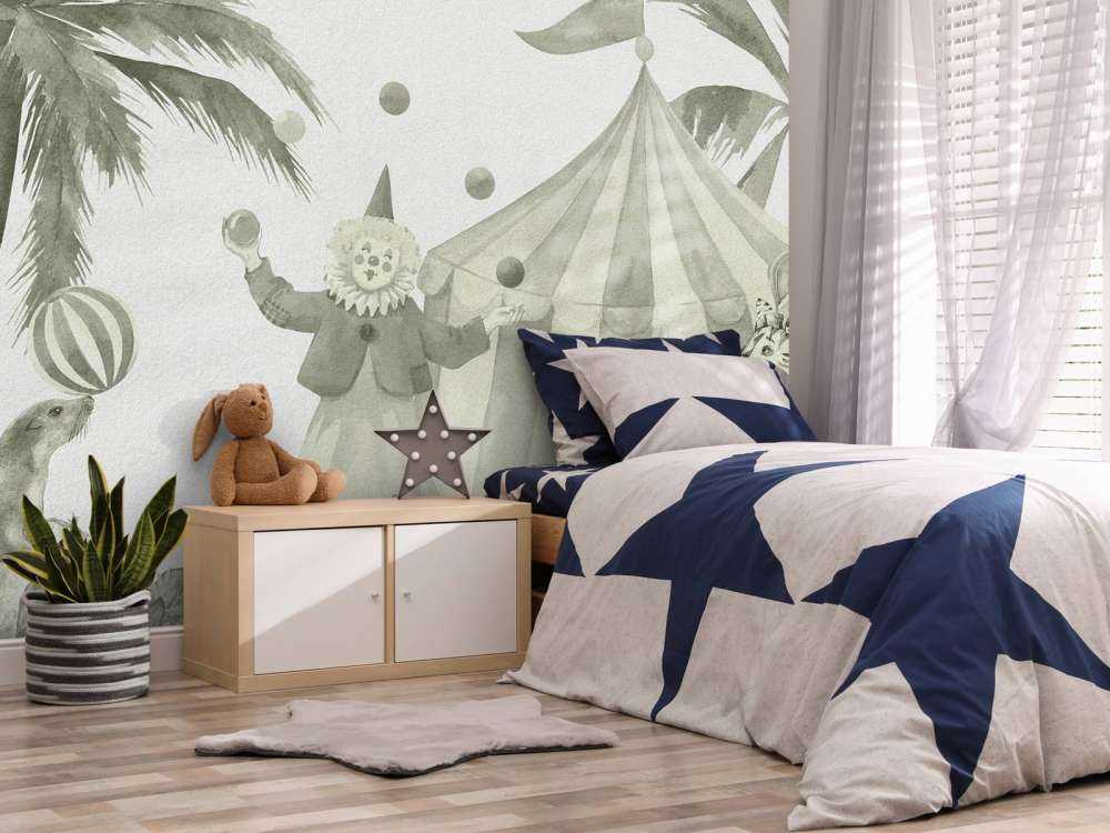 Allegri animali da circo in verde