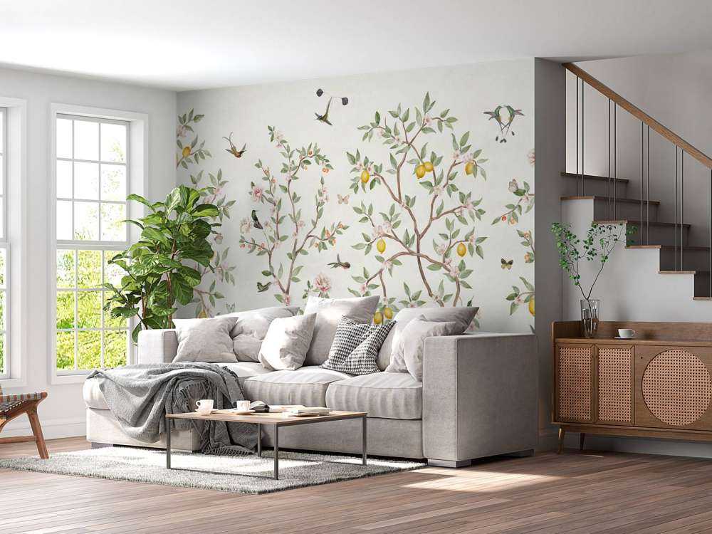 Lemon Tree Chinoiserie - White