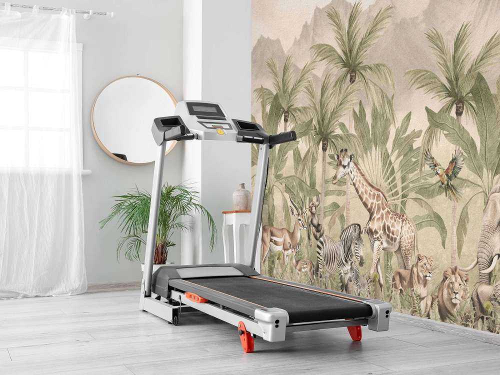 Paesaggio montano con animali