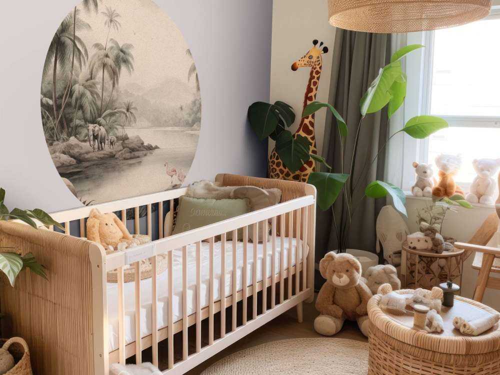 Paesaggio con animali nella giungla