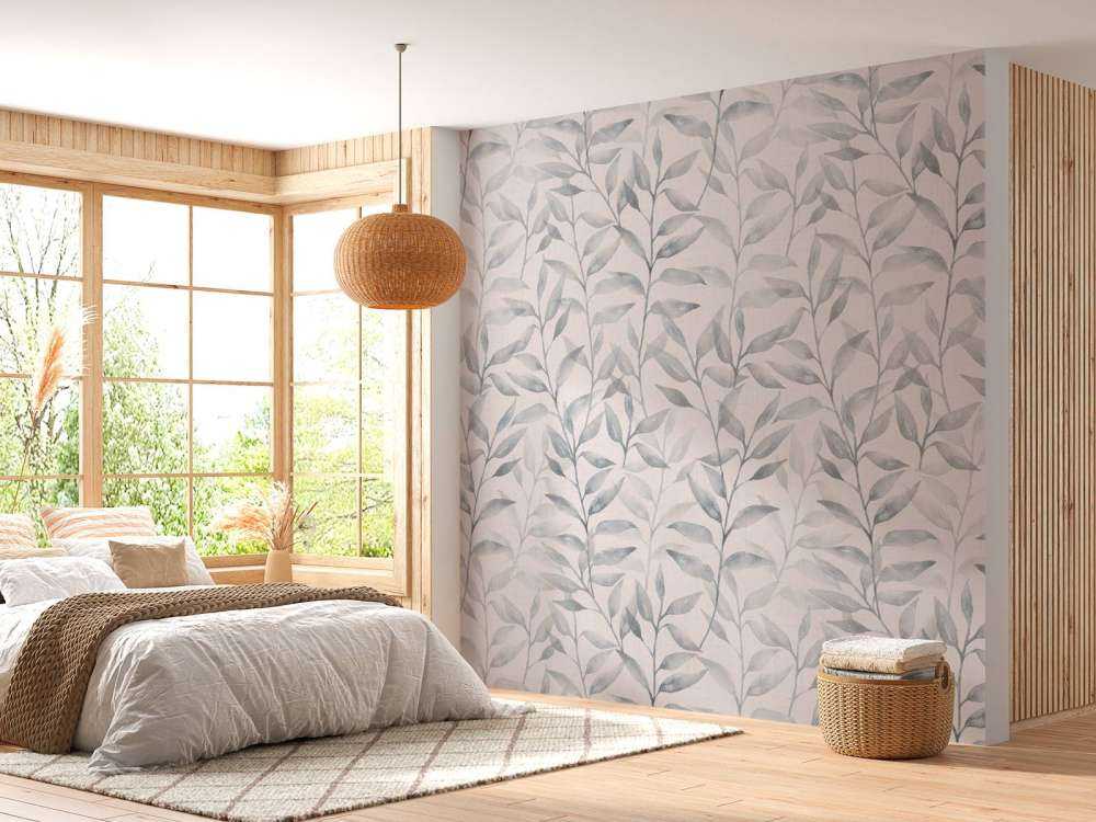 Foglie rampicanti giapponesi - grigio neutro