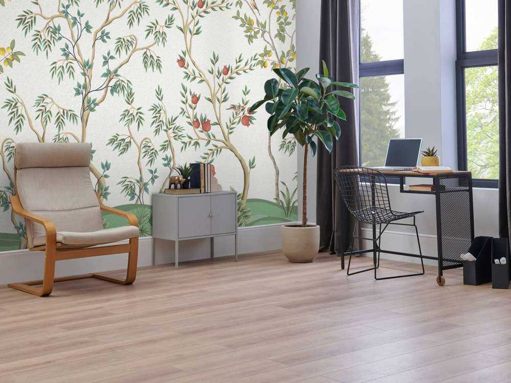 Paesaggio con alberi da frutto